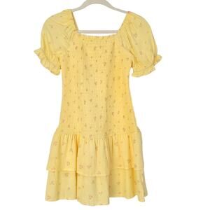 NWT Girls Yellow Floral Sundress Summer Vacation Resortwear Twee Cottagecore XL